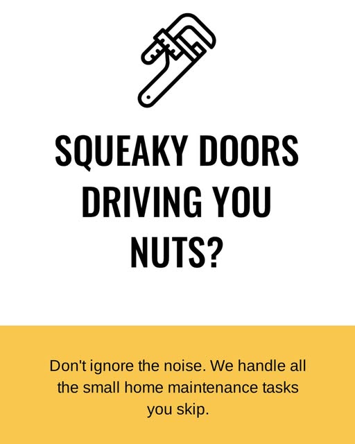Squeaky doors driving you nuts? 🚪